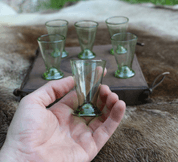 SHOT GLASS SET, FORREST GLASS - HISTORICAL GLASS