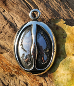 EMPREINTE DE CERF, PENDENTIF, ARGENT - PENDENTIFS