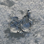 LIME LEAVES, TREE PENDANT, SILVER AND MOLDAVITE - PENDANTS