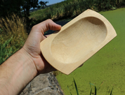 CARVED WOODEN BOWL 10 X 18 CM - DISHES, SPOONS, COOPERAGE