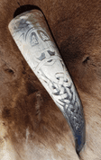 ODIN, LUXURY ENGRAVED DRINKING HORN - DRINKING HORNS