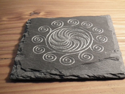 SPIRAL SLATE COASTER - GARDEN DECOR