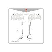 TI8706 TITANIUM SERVING SPOON - TITANIUM EQUIPMENT