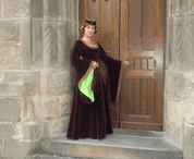 MEDIEVAL DRESS FOR WOMEN, WINE COLOUR - KLEIDUNG FÜR DAMEN