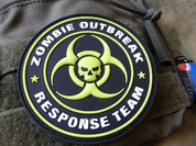 ZOMBIE OUTBREAK RESPONSE TEAM, 3D HI-VIZ RUBBER VELCRO PATCH - PATCHES UND MARKIERUNG