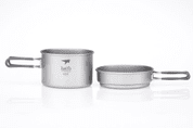 2-PIECE TITANIUM POT AND PAN COOK SET TI6012  KEITH - TITANIUM EQUIPMENT