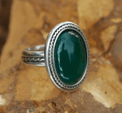 ANTICA, SILVER RING AND AGATE - RINGS