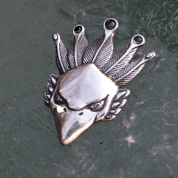 FIREBIRD WITH MOLDAVITE, SILVER PENDANT AG 925 12G - PENDANTS