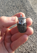 BOHEMIA, RAW MOLDAVITE PENDANT, STERLING SILVER - MOLDAVITE