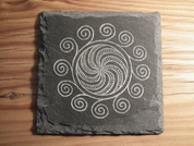 SPIRAL SLATE COASTER - GARDEN DECOR