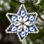 SNOW STAR, YULE DECORATION - VÁNOČNÍ OZDOBY