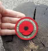 VETERAN'S DAY POPPY, VELCRO PATCH - MILITARY PATCHES