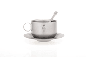 TI3601 TITANIUM COFFEE CUP WITH SAUCER AND SPOON KEITH - TITANOVÉ VYBAVENÍ