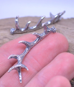 DEER ANTLER, PENDANT, STERLING SILVER - PENDANTS