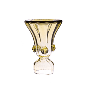 CANDLESTICK, GREEN GLASS - REPLIKEN HISTORISCHER GLAS