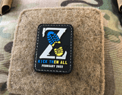 KICK THEM ALL, STATEMENT PATCH, UKRAINE COLORS, JTG 3D RUBBER PATCH - MILITARY PATCHES