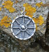 BOUCLIER VIKING, PENDENTIF, ARGENT - PENDENTIFS