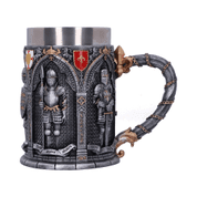 THE VOW ENGLISH ARMOURED KNIGHT LATIN OATH TANKARD 15.3 CM - TASSEN, KELCHE