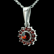 PERSIDA, GARNET, CZECH JEWEL, STERLING SILVER - GARNET JEWELRY - CZECH MADE