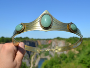 CARDIOLA - CROWN WITH AVENTURINE - TIARAS, CROWNS