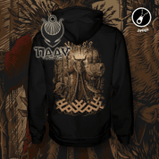 VELES, SLAVIC GOD, ZIP UP HOODIE COLORED - HOODIES