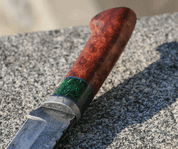 ARCANUS KNIFE - DAMASCUS STEEL, METEORITE, MALACHITE - DAMASCUS STEEL KNIVES