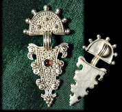 TÊTE D'AIGLE, FIBULE DÉBUT MOYEN ÂGE VERSION PENDENTIF - ARGENT 925 - PENDENTIFS