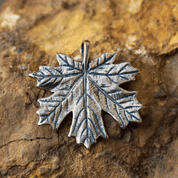 MAPLE LEAF, BRONZE PENDANT - PENDANTS, NECKLACES