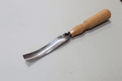 FULL-SIZE LONG BENT GOUGE SWEEP 7L (22MM) - GESCHMIEDETE SCHNITZMEISSEL