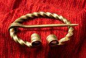 PENANNULAR BROSCHE - MESSING - GESCHMIEDETEN SCHMUCK, TORQUES, BRACELET