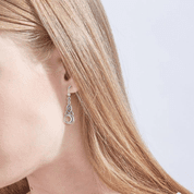 MOON, KNOTTED SILVER EARRINGS - BOUCLES D'OREILLES - BIJOUX HISTORIQUE