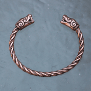 VIKING WOLF, BRACELET FROM BURG, SWEDEN, BRONZE - HISTORISCHEN REPLIKEN AUS BRONZE