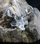 DEER, NECKLACE, STERLING SILVER - MYSTICA SILVER COLLECTION - PENDANTS
