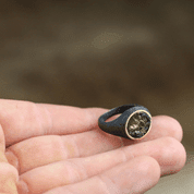 THEODORICUS SILVER MOLDAVITE RING - MOLDAVITES, CZECH