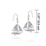 SAILBOAT SILVER EARRINGS - EARRINGS