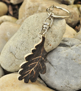 CARVED OAK LEAF KEYCHAIN, ANTLER - VIKING PENDANTS