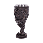 FOSSILISED DRAGON REMAINS GOBLET 17CM - TASSEN, KELCHE