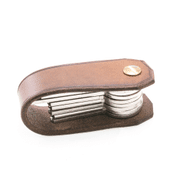BALFOUR, LUXURY LEATHER KEYCHAIN BROWN - WALLETS