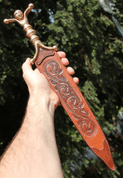 EARNAN, CELTIC ANTHROPOMORPHIC BRONZE DAGGER, DAMASCUS STEEL - COSTUME AND COLLECTORS’ DAGGERS