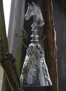 TIN HORSE BELL, FORREST GLASS - REPLIKEN HISTORISCHER GLAS