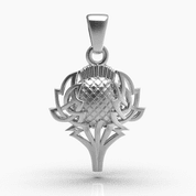 SCOTTISH THISTLE, SILVER PENDANT - PENDANTS