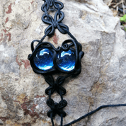 NECKLACE - BLUE GLASS - SCHMUCK MIT STEINEN