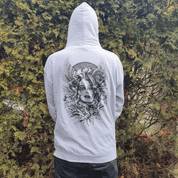 MEDUSA, ZIPPER SWEATSHIRT, GREY - HOODIES