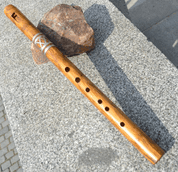 TRADITIONAL FOLK FLUTE, DECORATED BY TIN - DRUMS, FLUTES