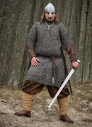 CHAINMAIL SHIRT - HAUBERK, RIVETED, 8 MM, SHORT SLEEVES, CHEST SIZE 140 CM - CHAIN MAIL ARMOUR