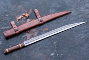 SEAX OF BEAGNOTH, RUNES, LEATHER SHEATH - SAEX KNIVES, SCRAMASAX