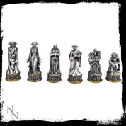 VAMPIRE & WEREWOLF CHESS SET - FIGURES, LAMPS, CUPS