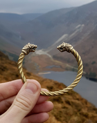 FLÓKI, VIKING BRASS BRACELET BY WULFLUND - BRONZE HISTORICAL JEWELS