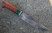 ARCANUS KNIFE - DAMASCUS STEEL, METEORITE, MALACHITE - DAMASCUS STEEL KNIVES