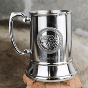 GAME OF THRONES STAINLESS STEEL STEIN STARK - GAME OF THRONES - HRA O TRŮNY